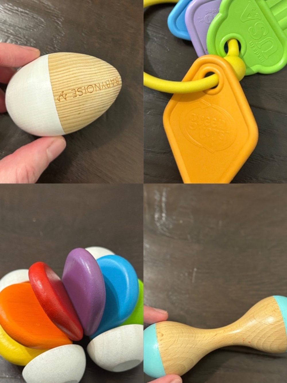 Set of 4 Baby Toys- Lovevery, plan b toys, green toys